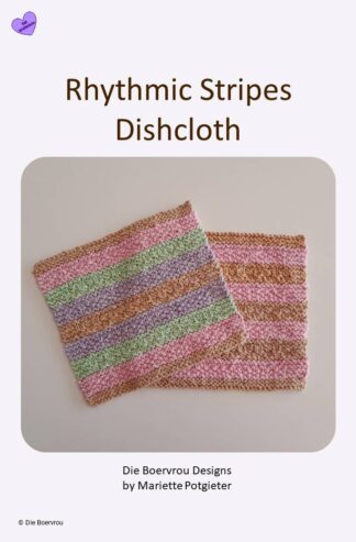Rhythmic Stripes Dishcloth Knitting Pattern